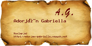 Adorján Gabriella névjegykártya