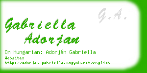 gabriella adorjan business card
